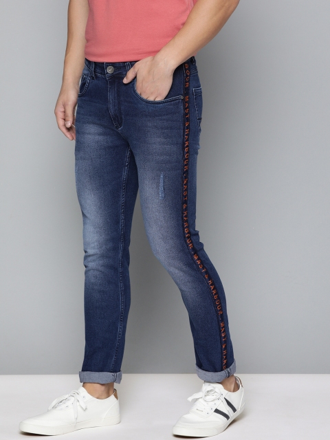 

Mast & Harbour Men Blue Skinny Fit Mid-Rise Clean Look Jeans
