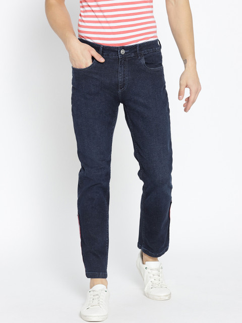 

Mast & Harbour Men Navy Blue Slim Fit Mid-Rise Clean Look Stretchable Jeans