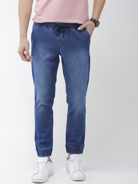 

Mast & Harbour Men Blue Jogger Mid-Rise Clean Look Stretchable Jeans