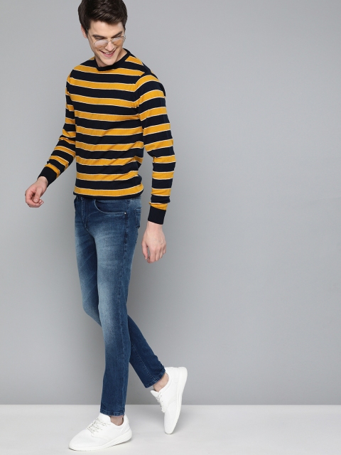 

Mast & Harbour Men Blue Skinny Fit Mid-Rise Clean Look Stretchable Jeans