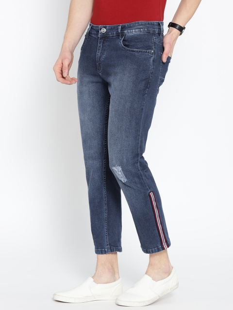 

Mast & Harbour Men Blue Slim Fit Mid-Rise Mildly Distressed Stretchable Jeans