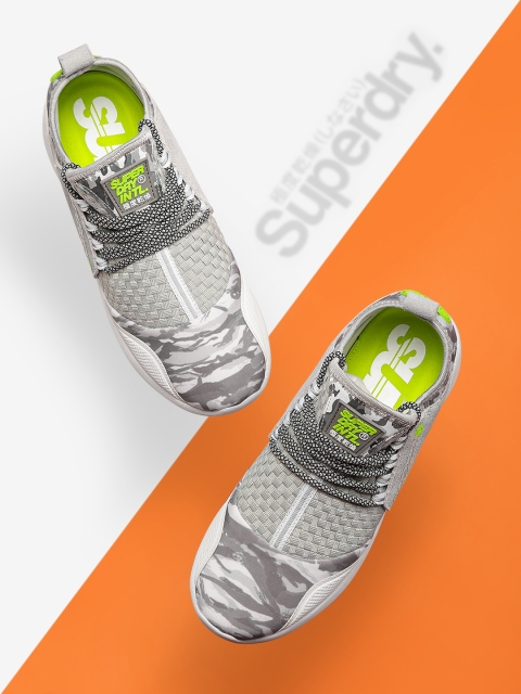 

Superdry Men Grey & White Superlite Printed Running Shoes