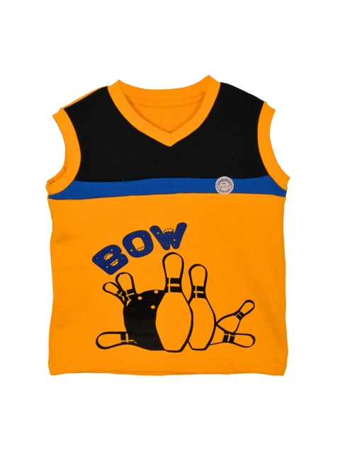 

GKIDZ Boys Yellow Printed Sweatshirt
