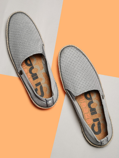

Superdry Men Grey Slip-On Sneakers