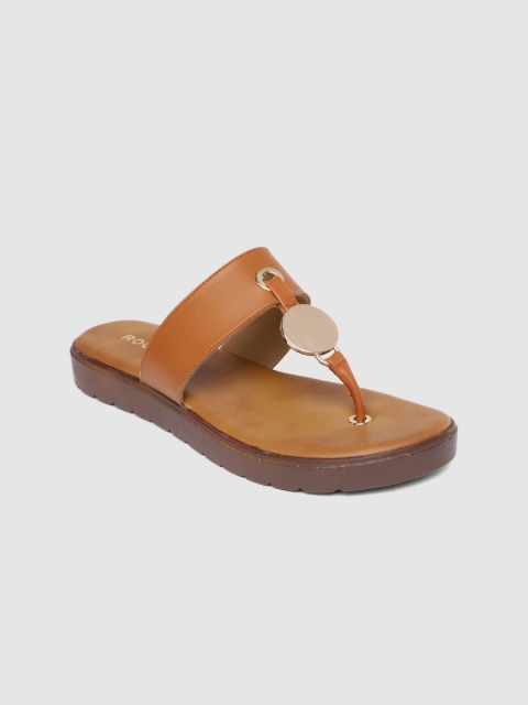

Rocia Women Tan Brown Solid Open Toe Flats