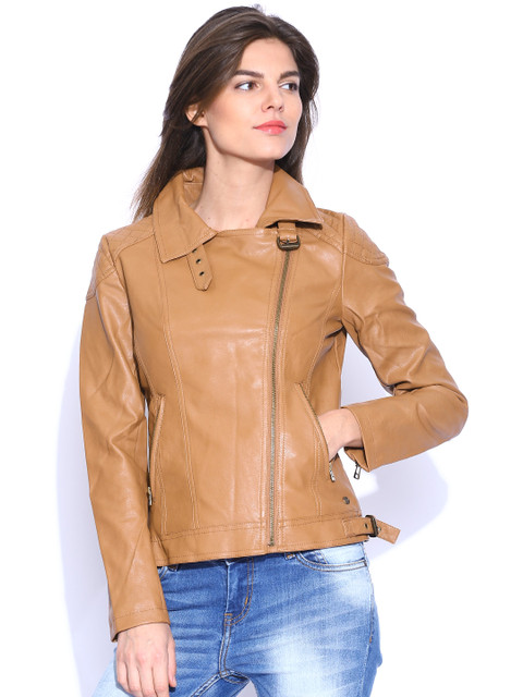 

U.S. Polo Assn. Women Brown Biker Jacket