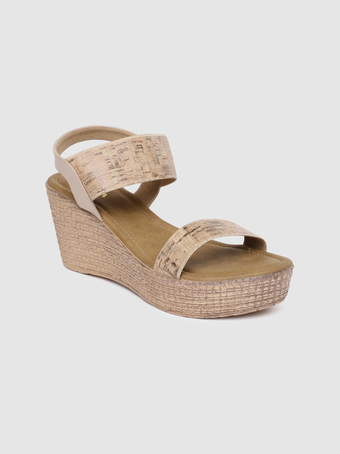 

Rocia Women Beige Textured Wedge Sandals