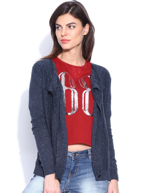 

U.S. Polo Assn. Women Blue Speckled Shrug