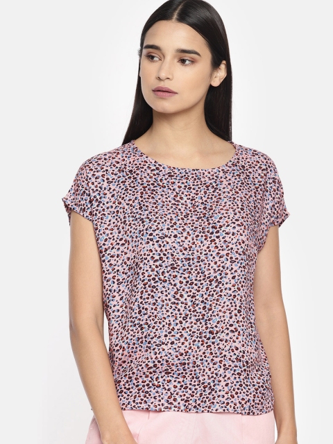 

Denizen From Levis Women Pink Animal Printed Top