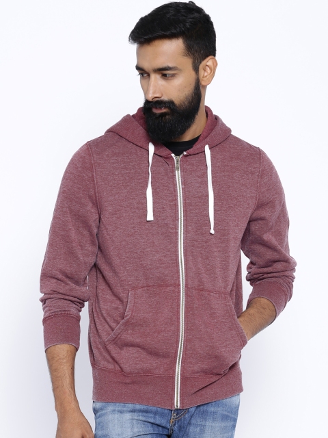 

Fox Burgundy Melange Hooded Sweatshirt