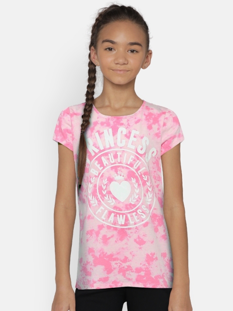 

The Childrens Place Girls Pink Printed Round Neck T-shirt