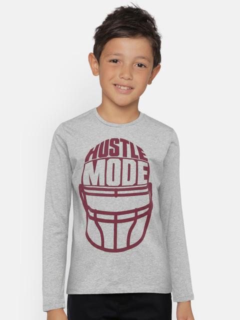 

The Childrens Place Boys Grey Printed Round Neck T-shirt