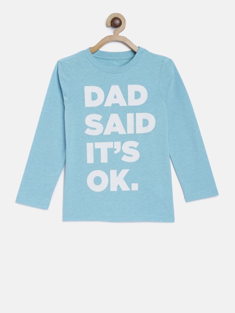 

The Childrens Place Boys Blue Printed Round Neck T-shirt