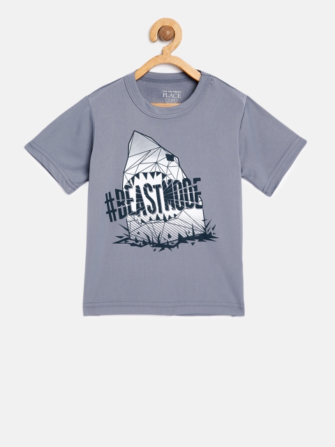 

The Childrens Place Boys Grey Printed Round Neck T-shirt