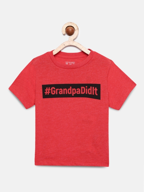 

The Childrens Place Boys Red Printed Round Neck T-shirt