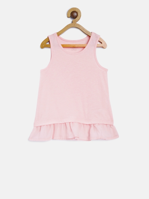 

The Childrens Place Girls Pink Solid Tank Top