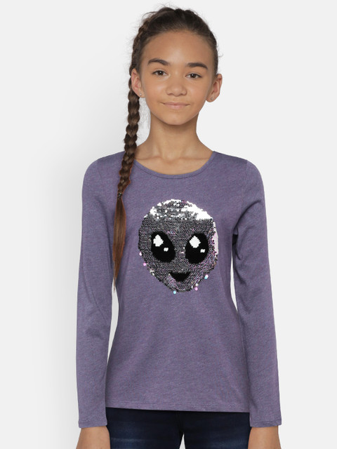 

The Childrens Place Girls Black Solid Round Neck T-shirt