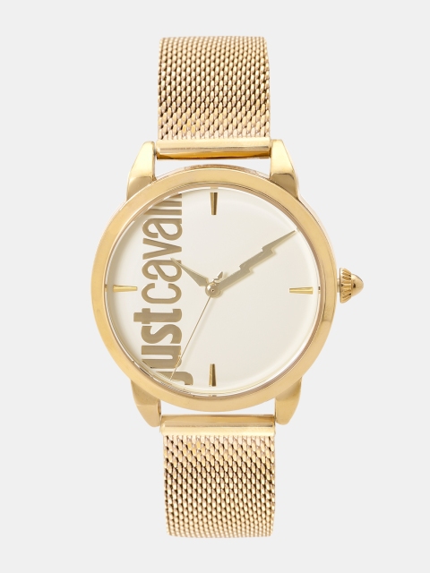 

Just Cavalli Women Textured Cream-Coloured Analogue Watch JC1L079M0055