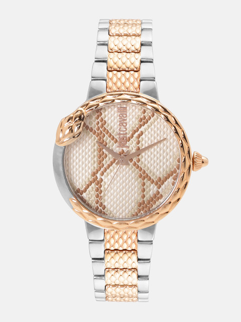 

Just Cavalli Women Beige & Brown Analogue Watch JC1L030M0115