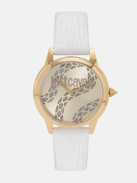 

Just Cavalli Women Gold-Toned Textured Analogue Watch JC1L050L0225