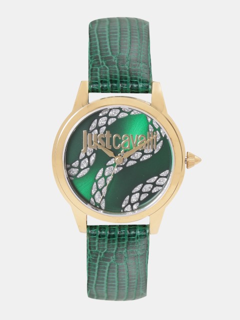 

Just Cavalli Women Green & Silver-Toned Analogue Watch JC1L050L0235