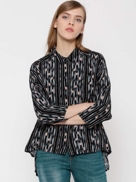 

Vero Moda Black & Grey Printed Shirt