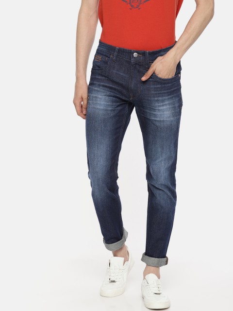 

U.S. Polo Assn. Denim Co. Men Blue Brandon Slim Tapered Fit Mid-Rise Clean Look Jeans