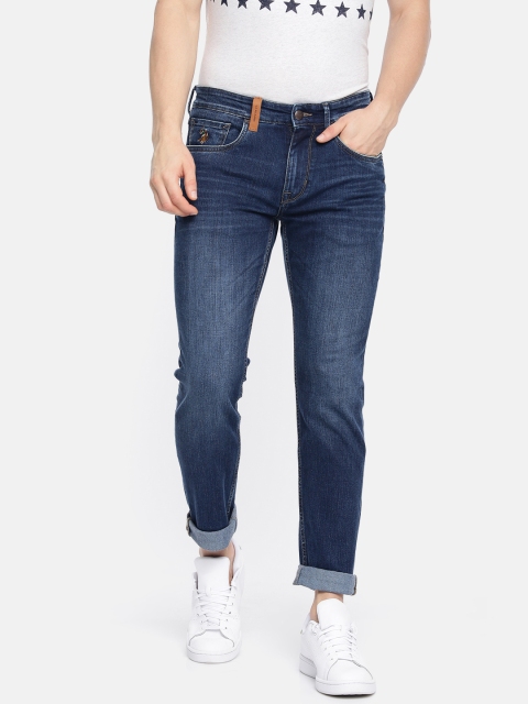 

U.S. Polo Assn. Denim Co. Men Blue Brandon Slim Tapered Fit Clean Look Stretchable Jeans