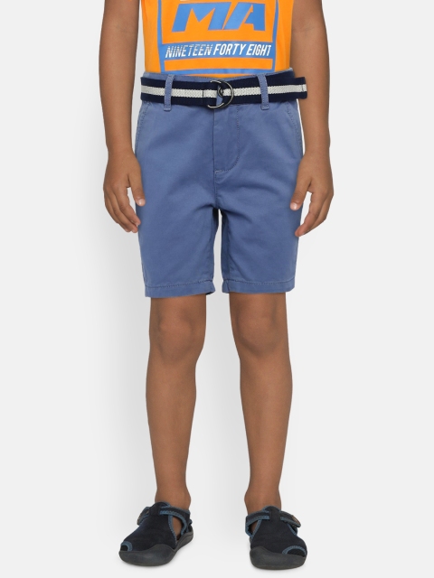 

The Childrens Place Boys Blue Solid Regular Fit Chino Shorts