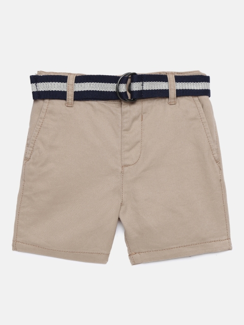 

The Childrens Place Boys Beige Solid Regular Shorts