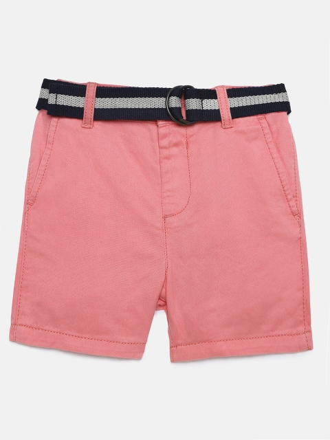 

The Childrens Place Boys Pink Solid Regular Shorts