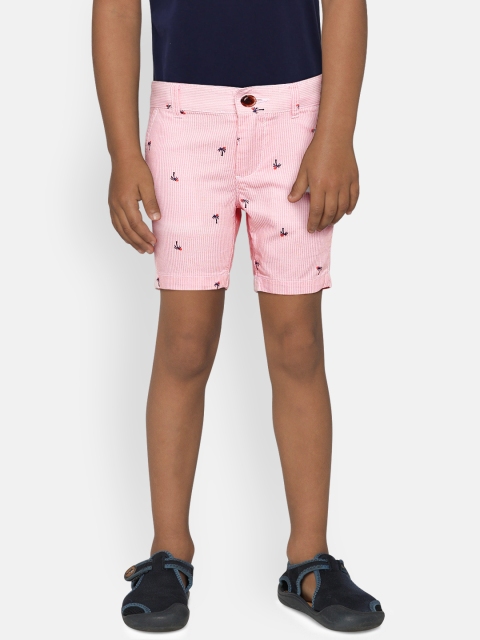 

The Childrens Place Boys Orange Striped Regular Fit Shorts