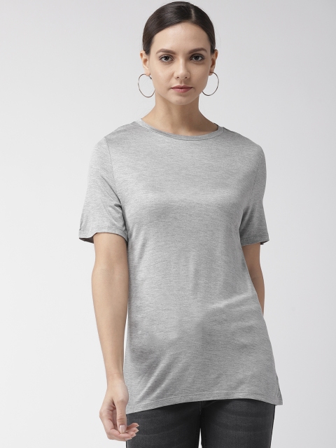 

Marks & Spencer Women Grey Melange Solid Round Neck T-shirt