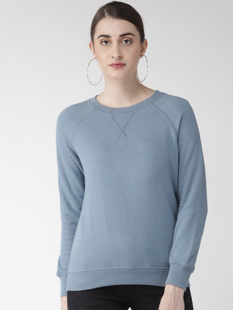 

Marks & Spencer Women Blue Solid Sweatshirt