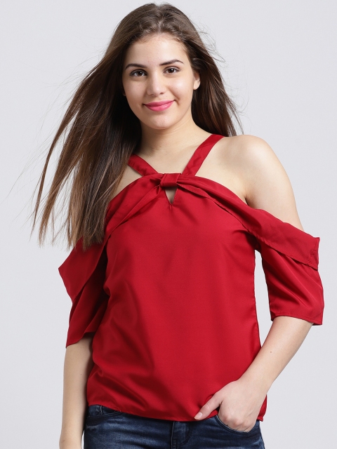 

Sibi Women Red Solid Top