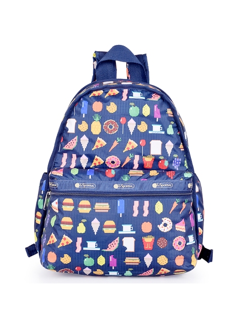 

LeSportsac Women Blue Printed Backpack