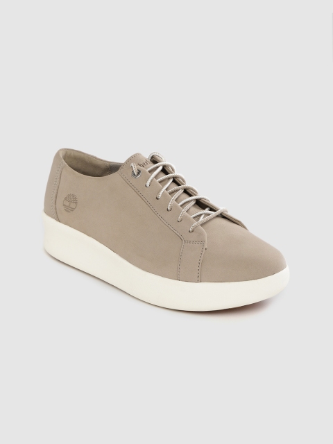 

Timberland Women Taupe Solid Berlin Park Oxford Nubuck Sneakers