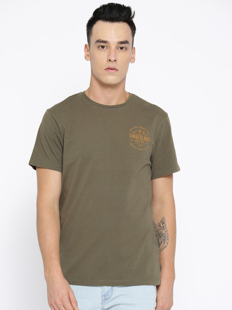 

Timberland Men Olive Green Kennebec Rivr Reg Grape T-shirt
