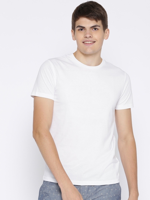 

Timberland Men White AF Elevated Embossed Print Slim Fit T-shirt