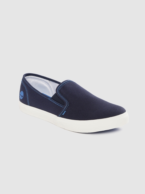 

Timberland Women Navy Blue Newport Bay Canvas Slip-On Sneakers