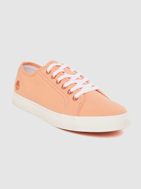 

Timberland Women Peach-Coloured Solid Newport Bay Oxford Sneakers
