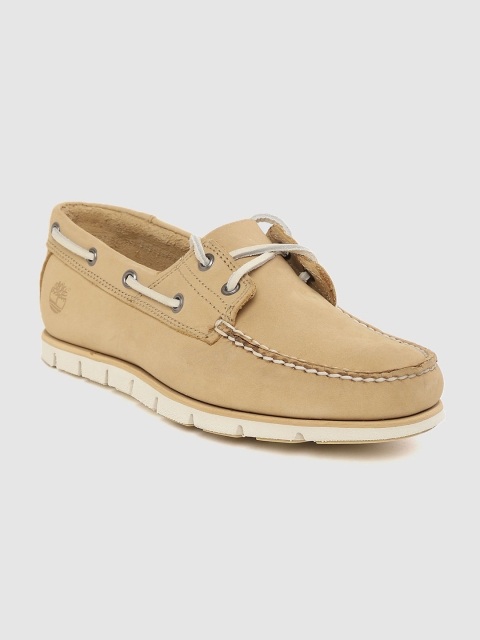 

Timberland Men Beige Tidelands 2 Eye Nubuck Boat Shoes