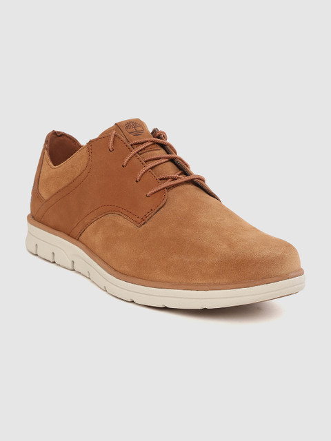 

Timberland Men Brown Bradstreet Mixed-Media OX Leather Derbys
