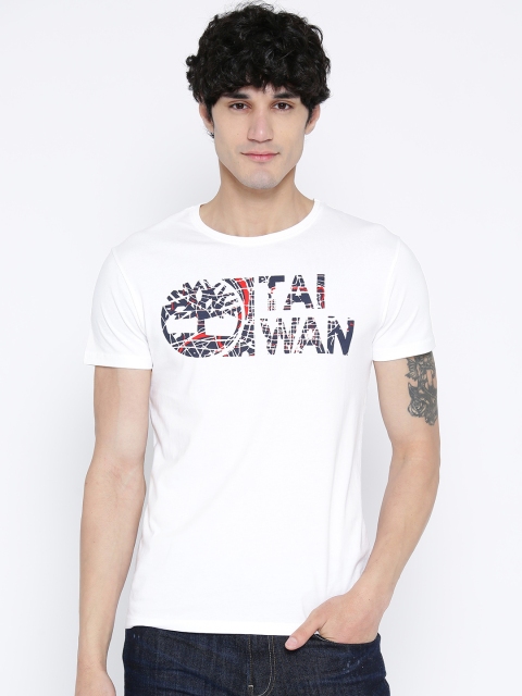 

Timberland Men White Printed SS Destination Taiwan T-Shirt