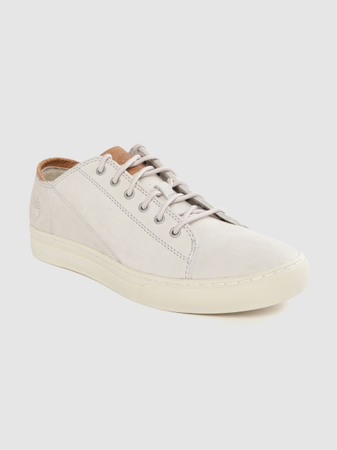 

Timberland Men Light Grey Solid Adventure 2.0 Cupsole Oxford Leather Sneakers
