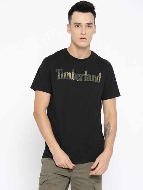 Timberland Men Black AF Kennebec River Season Printed T-shirt