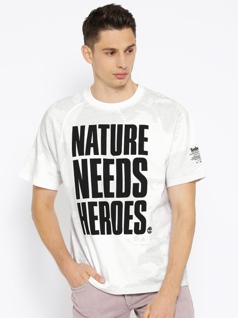 

Timberland Men White AF Statement Oversized Printed T-shirt