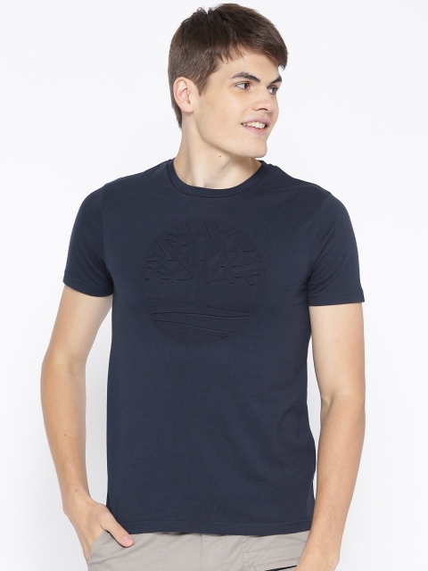 

Timberland Men Navy Blue AF Elevated Embossed Print Slim Fit T-shirt