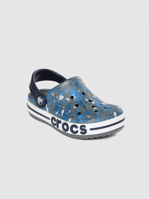 

Crocs Bayaband Unisex Kids Grey Blue Printed Clogs
