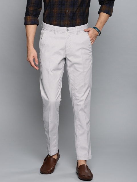 

Louis Philippe Sport Men Grey Comfort Tapered Fit Printed Chinos